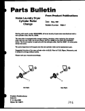 PARTS BULLETIN Diagram and Parts List for AEE933  Speed Queen Dryer