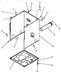 CABINET, EXHAUST DUCT AND BASE Diagram and Parts List for AGM639  Amana Dryer