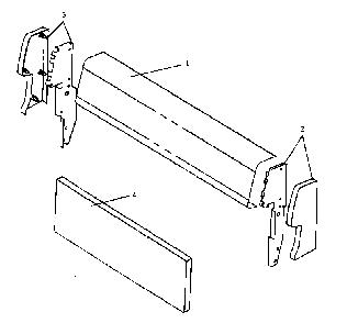 Fixed Panel & Backguard Assembly Diagram and Parts List for SNE26CB P1142425NW,L Amana Range
