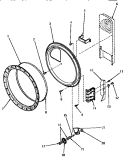 REAR BLKHD, FELT SEAL & CYLINDER ROLLER Diagram and Parts List for AEM633  Speed Queen Dryer