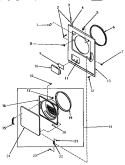 LOADING DOOR, FRONT PANEL AND SEALS Diagram and Parts List for AG5419  Amana Dryer