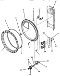FRONT BLKHD, FELT SEAL & CYLINDER ROLLER Diagram and Parts List for AG5419  Amana Dryer