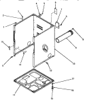 CABINET, EXHAUST DUCT AND BASE Diagram and Parts List for AG5419  Amana Dryer