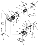 MOTOR, EXHAUST FAN AND BELT Diagram and Parts List for AE5413  Speed Queen Dryer