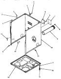 CABINET, EXHAUST DUCT AND BASE Diagram and Parts List for AE5413  Speed Queen Dryer