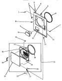 LOADING DOOR, FRONT PANEL AND SEALS Diagram and Parts List for AG3419  Amana Dryer
