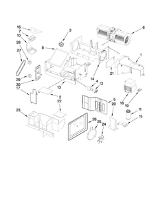 Air Flow Parts Diagram and Parts List for JMV9186WP1  Jenn-Air Microwave