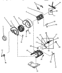 MOTOR, EXHAUST FAN AND BELT Diagram and Parts List for AG3419  Amana Dryer