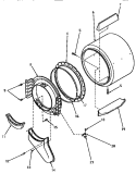 FR BLKHD, AIR DUCT, FELT SEAL & CYLINDER Diagram and Parts List for AG3419  Amana Dryer