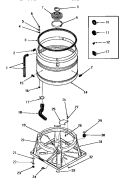 BOOT, CHASSIS AND DRAIN TUB Diagram and Parts List for DA9000  Speed Queen Washer