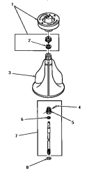 AGITATOR, SHAFT & FABRIC SOFTENER DISP Diagram and Parts List for DA1040  Speed Queen Washer