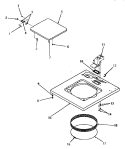 CABINET TOP AND LOADING DOOR Diagram and Parts List for DA3500  Speed Queen Washer