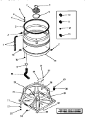 BOOT, CHASSIS AND DRAIN TUB Diagram and Parts List for DA3500  Speed Queen Washer