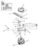 MOTOR AND FLUID DRIVE Diagram and Parts List for DA3500  Speed Queen Washer
