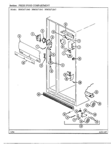 Fresh Food Compartment Diagram and Parts List for 671840  Admiral Refrigerator