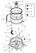 BOOT, CHASSIS AND DRAIN TUB Diagram and Parts List for DA6111  Speed Queen Washer