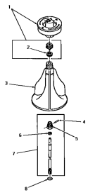 AGITATOR, SHAFT & FABRIC SOFTENER DISP Diagram and Parts List for DA6200  Speed Queen Washer