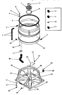BOOT, CHASSIS AND DRAIN TUB Diagram and Parts List for DA6200  Speed Queen Washer