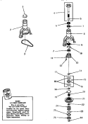 MAIN BEARING ASSY Diagram and Parts List for DA6200  Speed Queen Washer