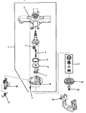 CLUTCH BASE AND CLUTCH ASSY Diagram and Parts List for VA6013  Speed Queen Washer
