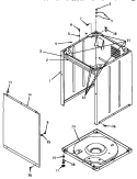Part Location Diagram of 32024H Whirlpool CABINET, HARVEST GOLD