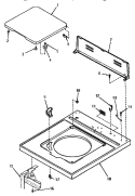 CAB TOP / LOADING DOOR & CTRL HOOD PAN Diagram and Parts List for VA4013  Speed Queen Washer