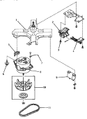 MOTOR, BELT, SOLENOID AND CAPACITOR Diagram and Parts List for VA4013  Speed Queen Washer