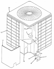 Cabinet Diagram and Parts List for 867806291  Maytag Air Conditioner