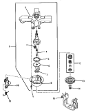 CLUTCH BASE AND CLUTCH ASSY Diagram and Parts List for VA2013  Speed Queen Washer