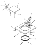 CABINET TOP AND LOADING DOOR Diagram and Parts List for DA9103  Speed Queen Washer