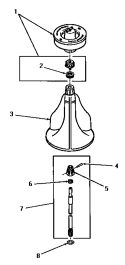 AGITATOR, SHAFT & FABRIC SOFTENER DISP Diagram and Parts List for DA9103  Speed Queen Washer