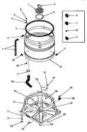 BOOT, CHASSIS AND DRAIN TUB Diagram and Parts List for DA9103  Speed Queen Washer