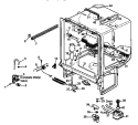 TUB PARTS Diagram and Parts List for DCS550L P1194802W Amana Dishwasher