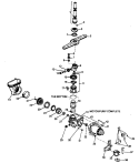 PUMP & WATER DISTRIBUTION COMPONENTS Diagram and Parts List for DCS550L P1194802W Amana Dishwasher