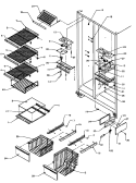 FZ SHELVING & REF LIGHT Diagram and Parts List for SBI20QE P1162905W E Amana Refrigerator