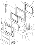 DOOR ASSY Diagram and Parts List for MH11BMP P1156015M Amana Microwave
