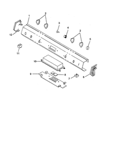 Control Panel Assembly Diagram and Parts List for AGDS901E P1131829NE Amana Range