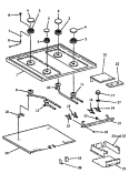SEALED BURNER PARTS Diagram and Parts List for RSS356UL,W P1141233NLW Amana Range