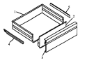 STORAGE DRAWER ASSY Diagram and Parts List for RSS356UL,W P1141233NLW Amana Range
