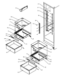REF SHELVING AND DRAWERS Diagram and Parts List for SXD20Q2W P1162508W W Amana Refrigerator