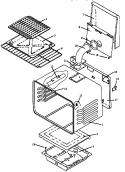 OVEN ASSY - BAR BROILER Diagram and Parts List for RSF3200W P1141255N Amana Range