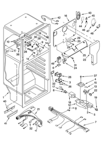 Liner Parts Diagram and Parts List for MTN1854VRS00  Maytag Refrigerator
