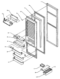 REF DOOR Diagram and Parts List for SSD25N5L P1178903W L Amana Refrigerator