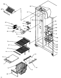 FZ SHELVING AND REF LIGHT Diagram and Parts List for SSD25N5L P1178903W L Amana Refrigerator
