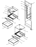 REF SHELVING AND DRAWERS Diagram and Parts List for SSD25N5L P1178903W L Amana Refrigerator