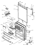 REF DOOR Diagram and Parts List for TSI18A5L P1188201W L Amana Refrigerator