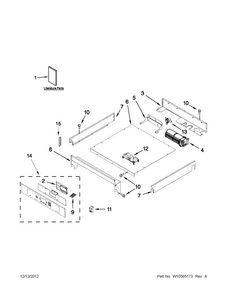 Control Panel Parts Diagram and Parts List for JJW2430WR02  Jenn-Air Wall Oven