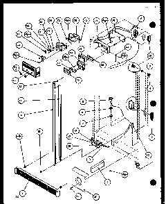 Section 3 Diagram and Parts List for 36088-P11108702W  Amana Refrigerator
