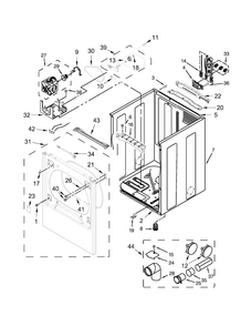 Cabinet Parts Diagram and Parts List for MEDB835DW1  Maytag Dryer