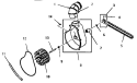 EXHAUST FAN Diagram and Parts List for FG6041  Amana Dryer